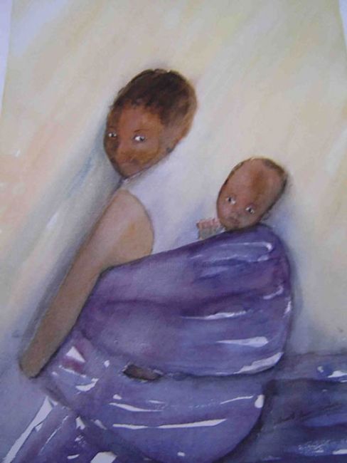 Картина под названием "Un si précieux fard…" - Mireille Dubois-Vanhove, Подлинное произведение искусства, Масло
