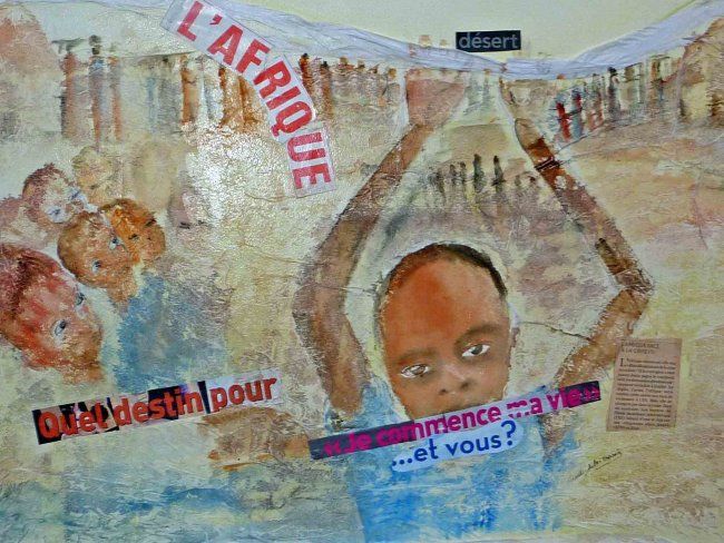 Peinture intitulée "Je commence ma vie.…" par Mireille Dubois-Vanhove, Œuvre d'art originale, Huile