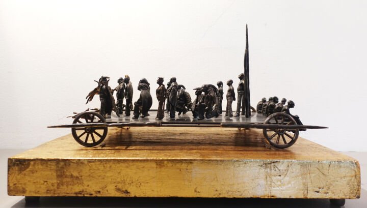 Sculpture titled "PARADE" by Michka Anceau, Original Artwork, Bronze