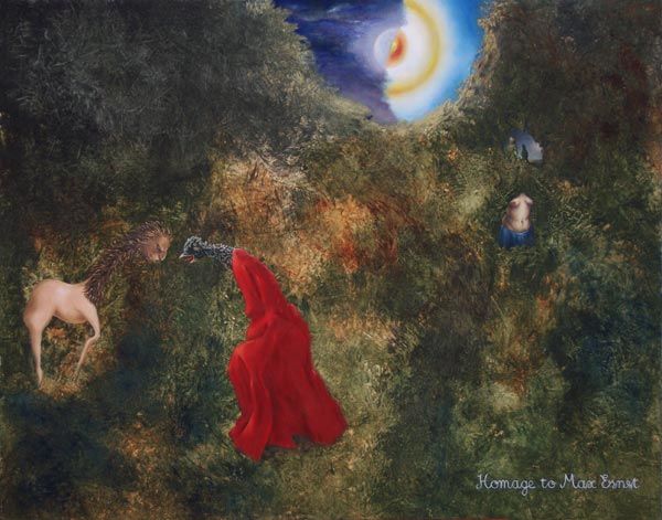 Pittura intitolato "Homage to Max Ernst" da Michael Paysden, Opera d'arte originale,
