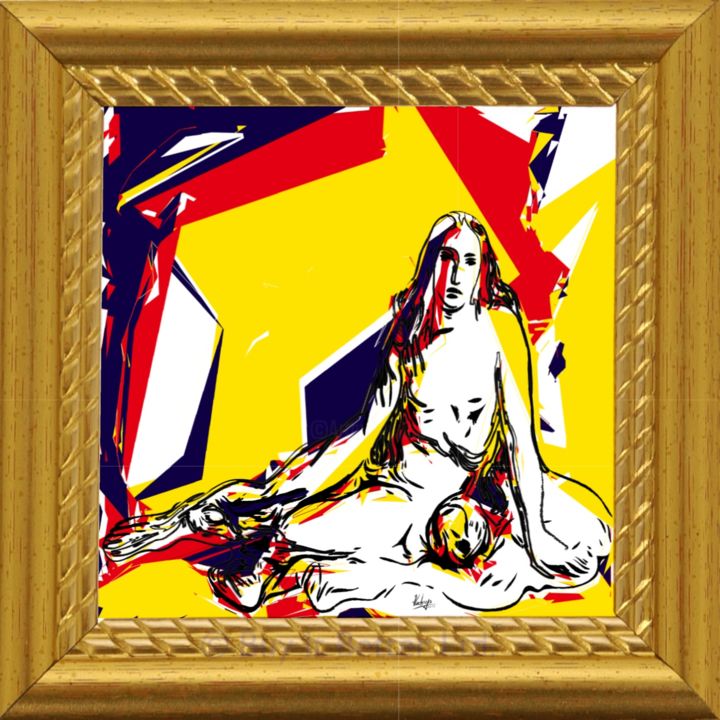 Digitale Kunst mit dem Titel "Myriam de Magdala" von Hœbregs, Original-Kunstwerk, Andere