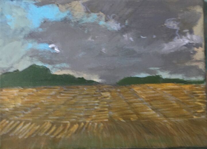 Painting titled "Normandie / pays de…" by Mickael Philippe, Original Artwork, Acrylic