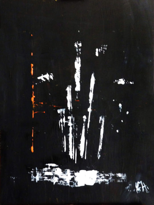 Painting titled "Not All Black and W…" by Mickey Harris, Original Artwork, Acrylic