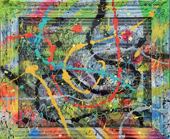 Malerei mit dem Titel "London Z to A" von Mick Rafferty, Original-Kunstwerk, Pigmente