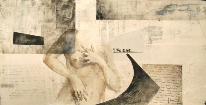 Pittura intitolato "taceat.jpg" da Maria Micozzi, Opera d'arte originale, Inchiostro