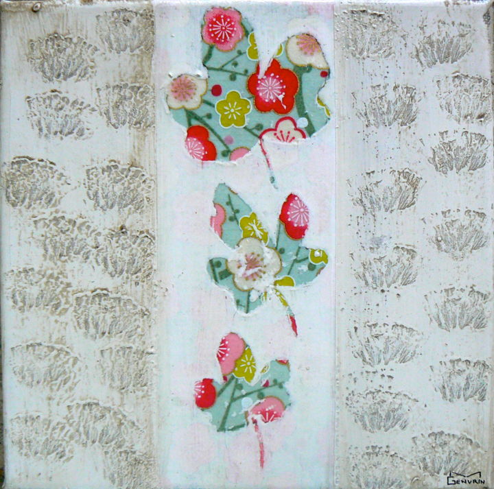 Peinture intitulée "fleurs-3.jpg Impres…" par Michèle Genvrin, Œuvre d'art originale