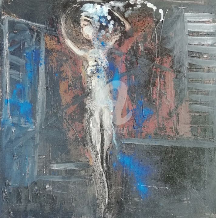 Schilderij getiteld "Noir" door Mie Gers, Origineel Kunstwerk