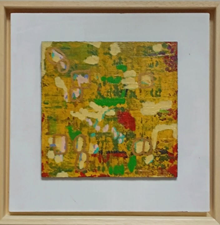 Pittura intitolato "Orient I" da Mieke Van Os, Opera d'arte originale, Acrilico Montato su Pannello di legno