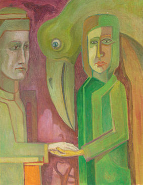 Malarstwo zatytułowany „przysięga” autorstwa Mieczysław Burda, Oryginalna praca