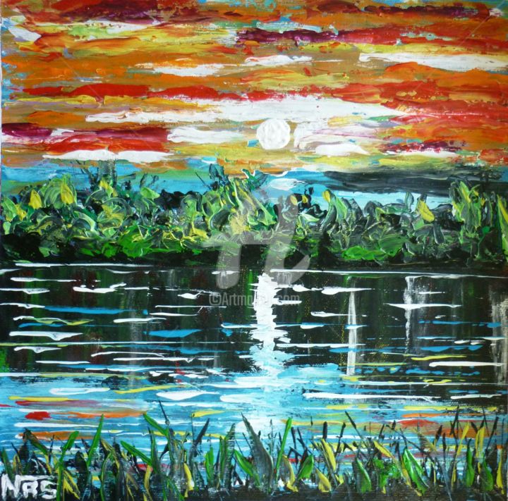 Pintura titulada "pantanal" por Nas, Obra de arte original, Acrílico