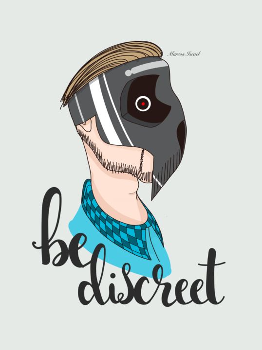 Рисунок под названием "Be discreet" - Marcos Israel, Подлинное произведение искусства, Цифровая фотография