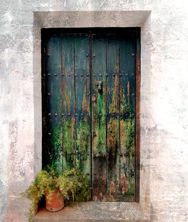 Fotografía titulada "Puerta en Frigiliana" por Miguel Ángel Cáceres, Obra de arte original, Fotografía digital