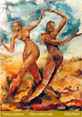 Pintura intitulada "Tierra Cubana" por Miguel Angel (Pintura) Sanfurgo, Obras de arte originais