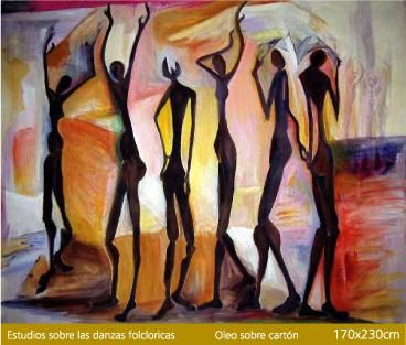 Schilderij getiteld "Estudio sobre Danza…" door Miguel Angel (Pintura) Sanfurgo, Origineel Kunstwerk