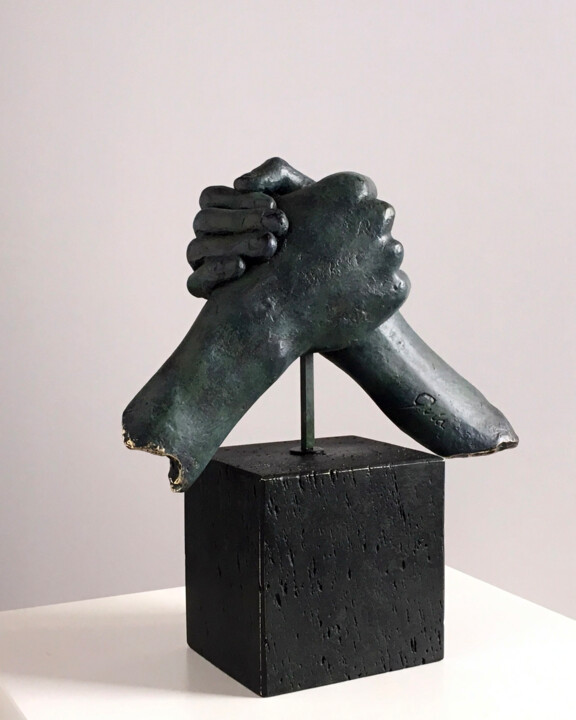 Sculpture titled "Brothers" by Miguel Guía, Original Artwork, Bronze