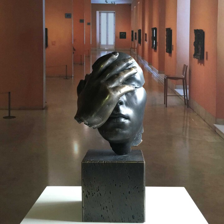 Sculpture intitulée "Reflexion Bronze" par Miguel Guía, Œuvre d'art originale, Bronze