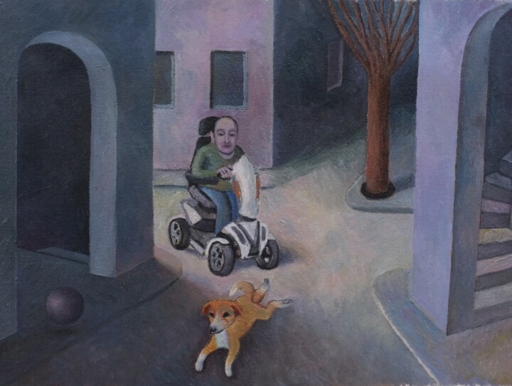 Pintura titulada "El paseo" por Miguel Rojas, Obra de arte original, Oleo