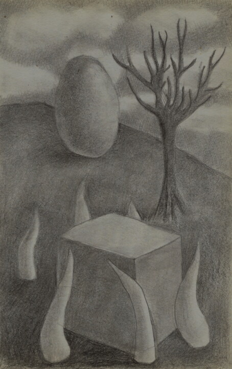 Drawing titled "Sin titulo #4" by Miguel Rojas, Original Artwork, Pencil