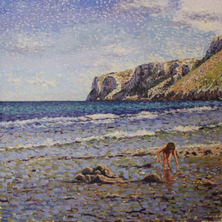 Painting titled "cabo de san anton" by Miguel Angel Ferrer Puig, Original Artwork, Oil