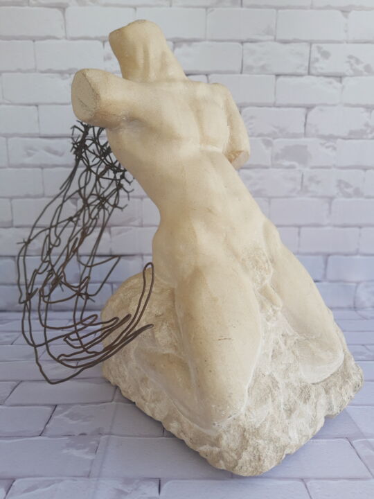 Escultura intitulada "Escultura em Pedra…" por Miguel Matos, Obras de arte originais, Pedra