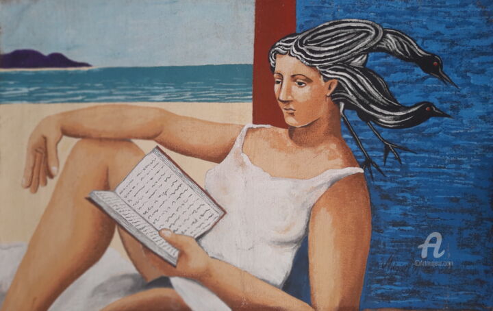 Pintura intitulada "Pintura Poesia a Be…" por Miguel Matos, Obras de arte originais, Acrílico