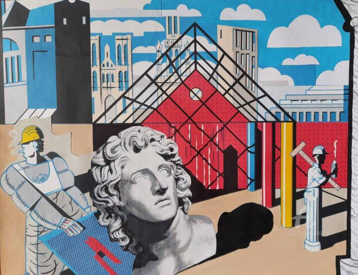 Collages intitolato "Arquitetura Imaginá…" da Miguel Matos, Opera d'arte originale, Collages