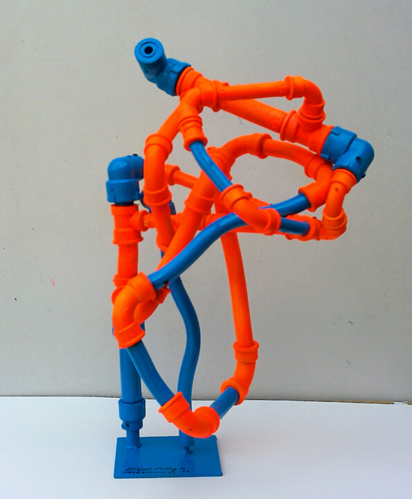 「IDEAS COMPLEJAS」というタイトルの彫刻 Miguel Muñozによって, オリジナルのアートワーク, プラスチック