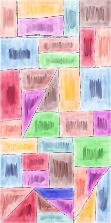 Grafika cyfrowa / sztuka generowana cyfrowo zatytułowany „Colores necesarios” autorstwa Miguel Sanguesa, Oryginalna praca, M…