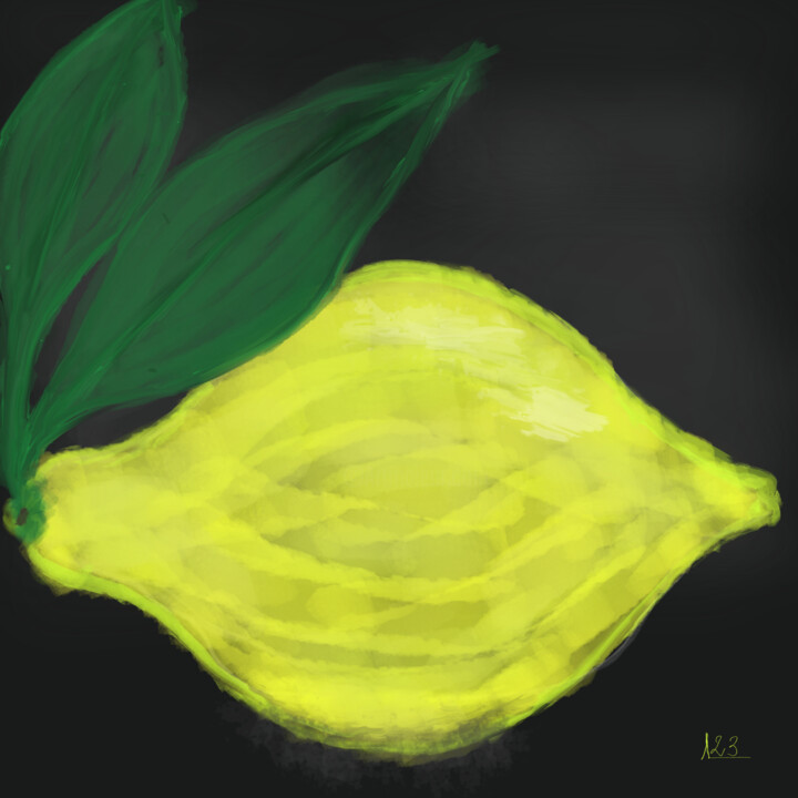 Arte digital titulada "Limón" por Miguel Sanguesa, Obra de arte original, Pintura Digital