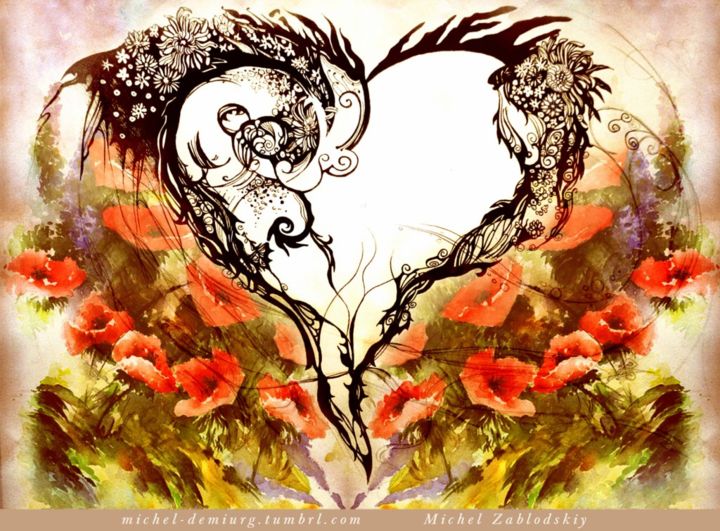 Цифровое искусство под названием "heart" - Михаил Заблодский, Подлинное произведение искусства, Цифровая живопись