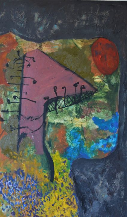 Painting titled "Layer from the soul" by Mihaela Constantin, Original Art, Oil
