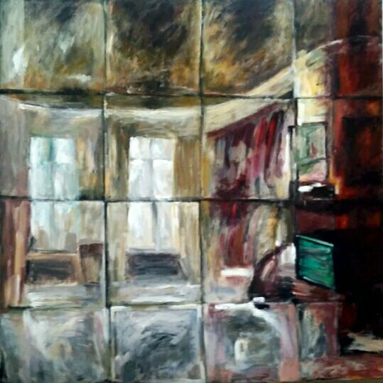 Painting titled "Mirror on the Wall" by Mihaela Dulea, Original Artwork
