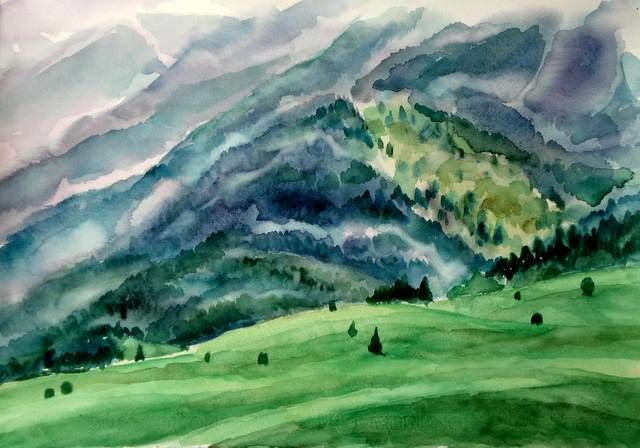 Drawing titled "Landscape from the…" by Mihaela Ivanova, Original Artwork