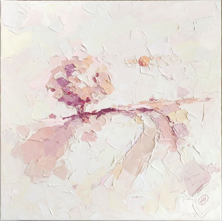 Painting titled "The Road" by Miva, Original Art, Oil Mounted on Stretcher frame