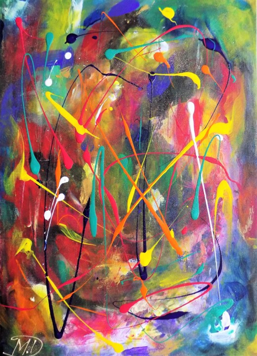 Malerei mit dem Titel "Abstract Field nr.3" von Mihai Denis, Original-Kunstwerk, Acryl