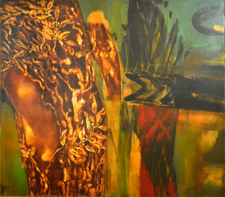 Картина под названием "дафна" - Михаил Багларидис, Подлинное произведение искусства, Акрил