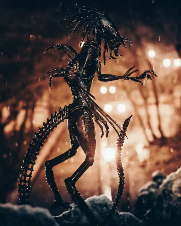 Sculpture titled "Alien" by Mikhail Perederii, Original Artwork, Metals