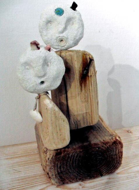 Sculpture titled "4" by Mikael Fleury, Original Artwork, Mixed Media