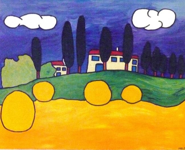 Painting titled "Toscane" by Mikka, Original Artwork