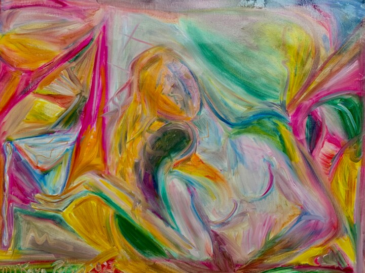Pittura intitolato "Ancestral Magneticn…" da Mikaya Petros, Opera d'arte originale, Olio