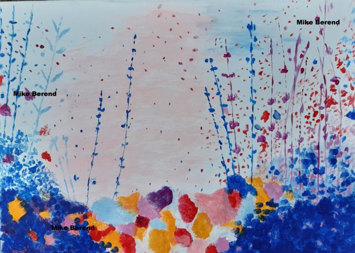 Peinture intitulée "Patches of Colour" par Mike Berend, Œuvre d'art originale, Acrylique