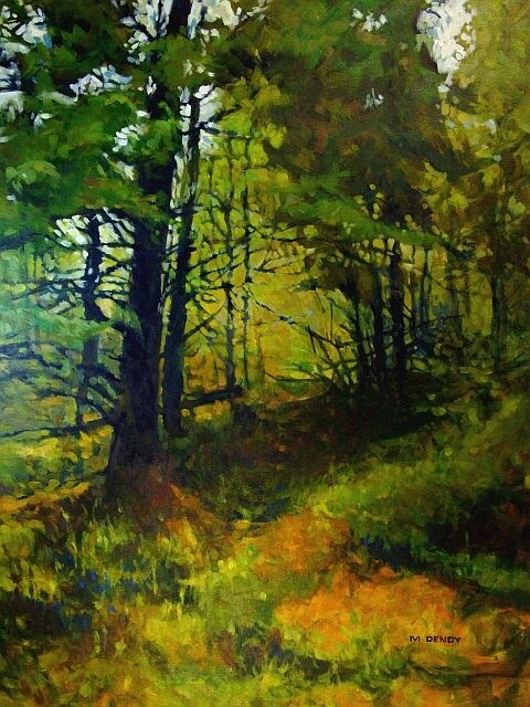 Painting titled "Top o the Ridge" by Mike Dendy, Original Artwork, Oil