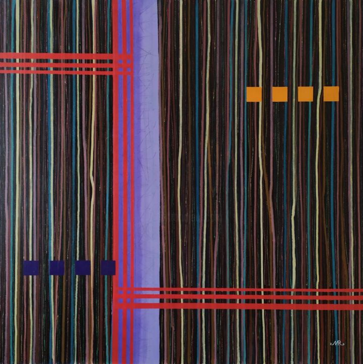 Картина под названием "String Theory" - Mike Ronin, Подлинное произведение искусства, Масло