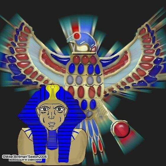 Peinture intitulée "Pharaoh" par Mike Sexton, Œuvre d'art originale, Autre