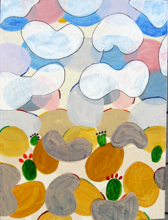 Картина под названием "Desert Dream 3" - Mike Smoller, Подлинное произведение искусства, Акрил Установлен на Другая жесткая…