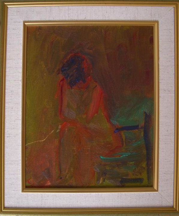 Painting titled "Woman being" by Michael Barnea, Original Artwork