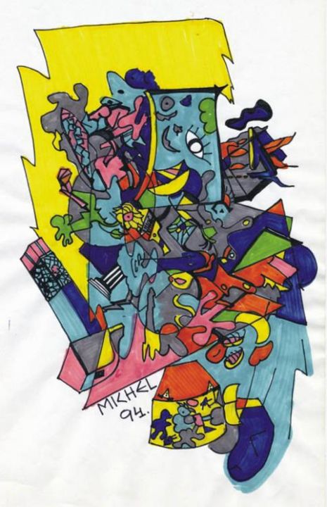 Dessin intitulée "colour" par Mikhales Kharalampous, Œuvre d'art originale, Autre