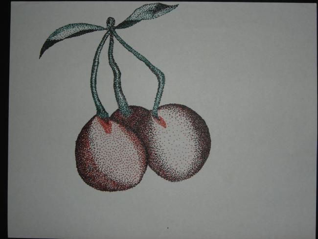Drawing titled "Cherrys" by Mikel Nation, Original Artwork