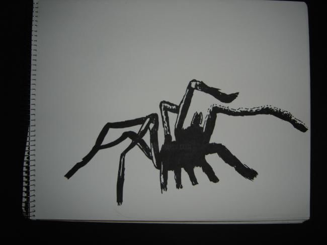 Dessin intitulée "Spider- 004" par Mikel Nation, Œuvre d'art originale