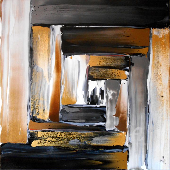 Pintura intitulada "Stairway to... Réf.…" por Mikha, Obras de arte originais, Acrílico